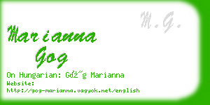 marianna gog business card