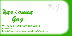 marianna gog business card